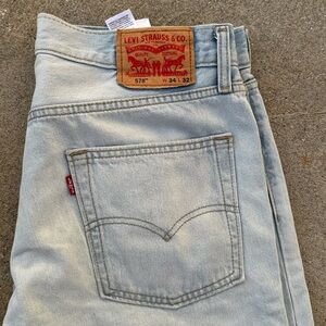 Levi's Baggy Light Blue Straight Jeans 34x32 washed / New